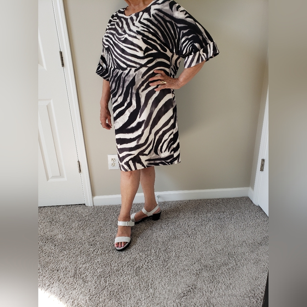 Natori Zebra Print Dress - Size L